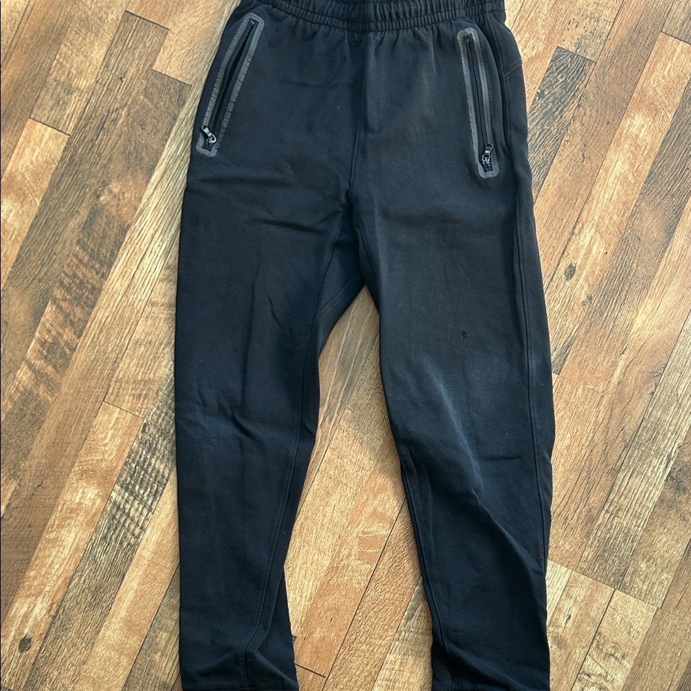 Old Navy boys Black Joggers with Zippered Pockets